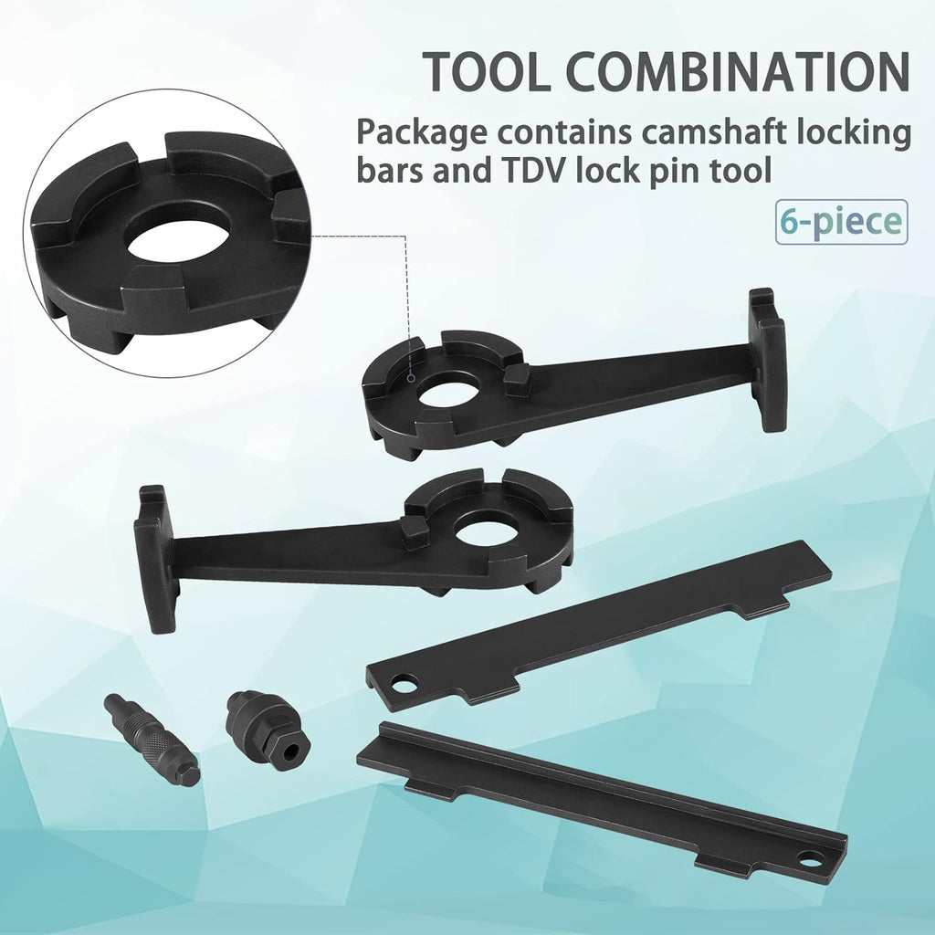 Compatible with VW Audi 4.2L V8 Engines Camshaft Locking Timing Tool Kit 6-Piece Pack of 2 D652
