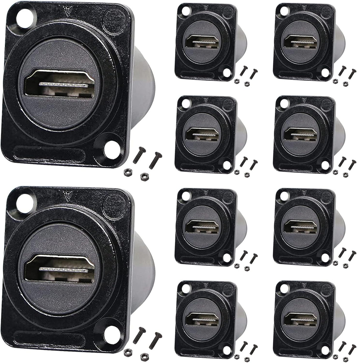 10 Pack HDMI Female to Female 4K Adapter with Cap J262