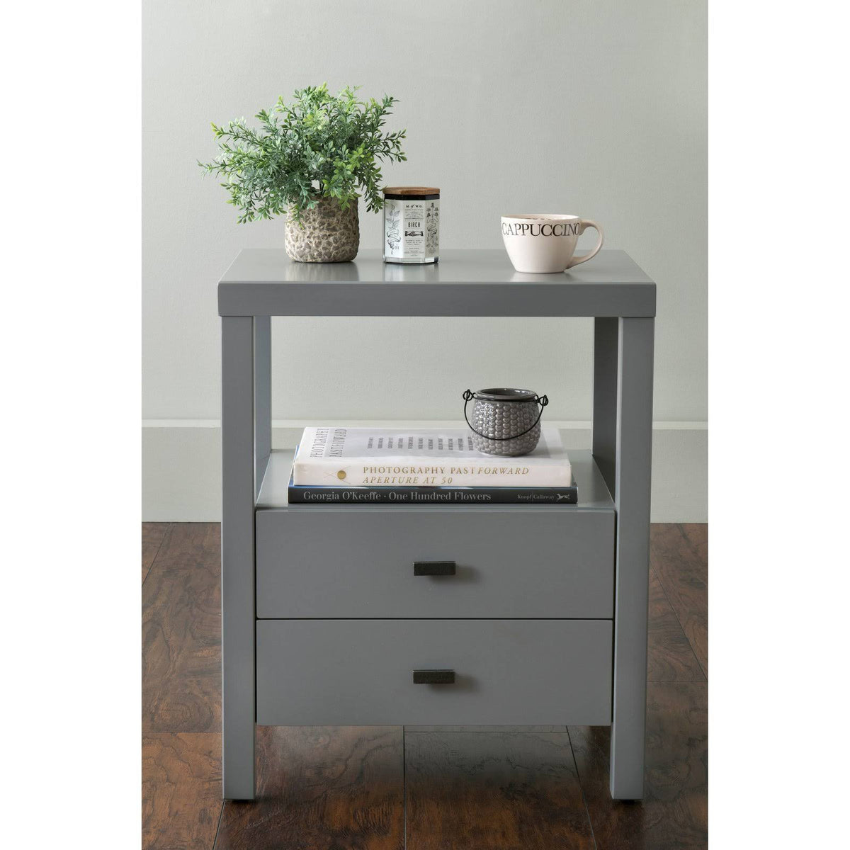 Grey Acacia Wood Square Accent Table O19737
