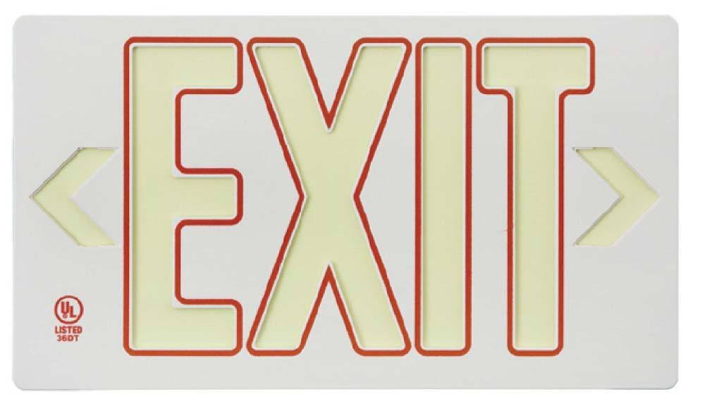 Exit Glow Sign, Double Sided O5513
