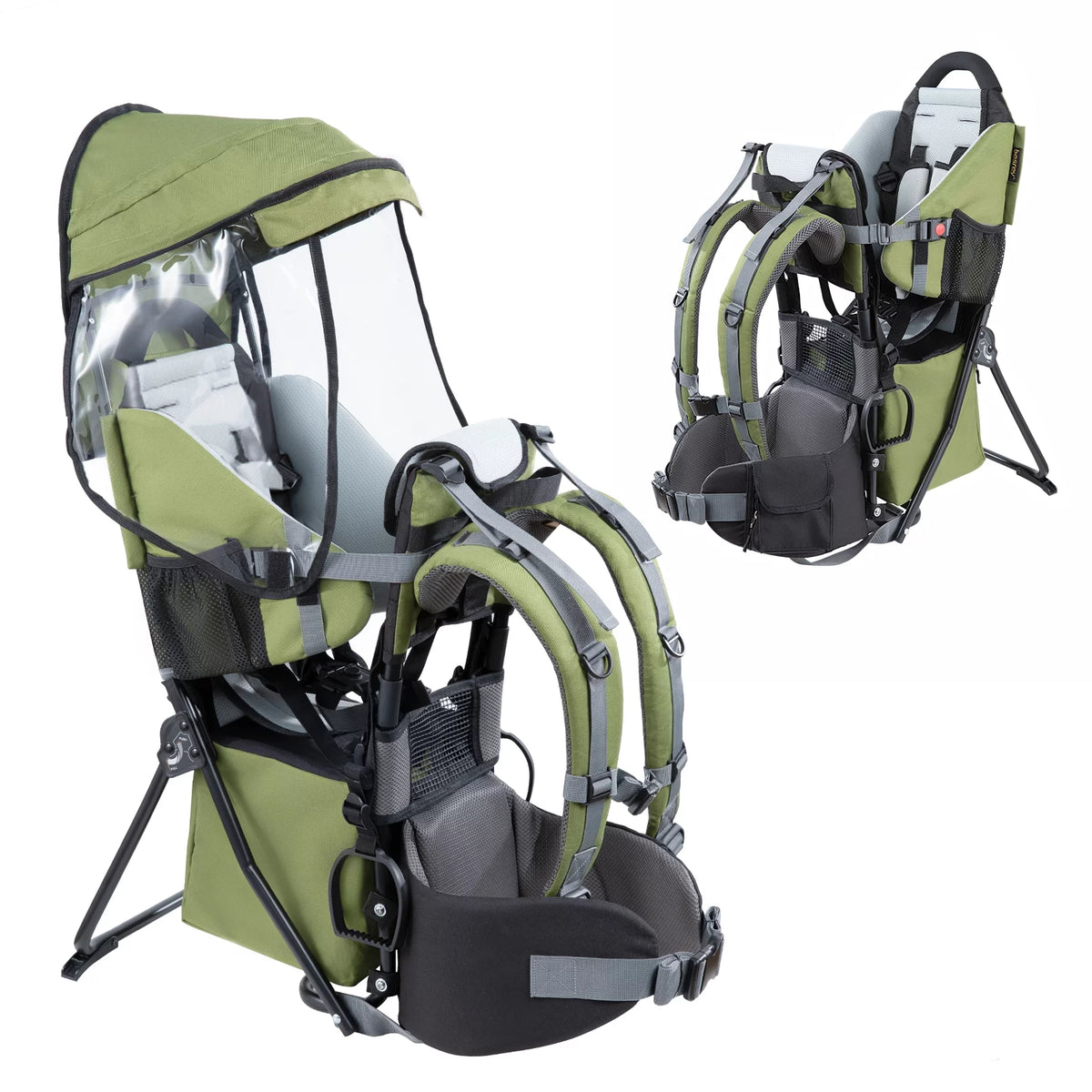 Baby Hiking Backpack Carrier, Waterproof Lightweight Black B759470