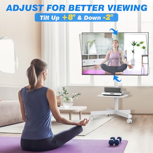 Rolling TV Stand with Shelf for 23-65 inch TVs X998