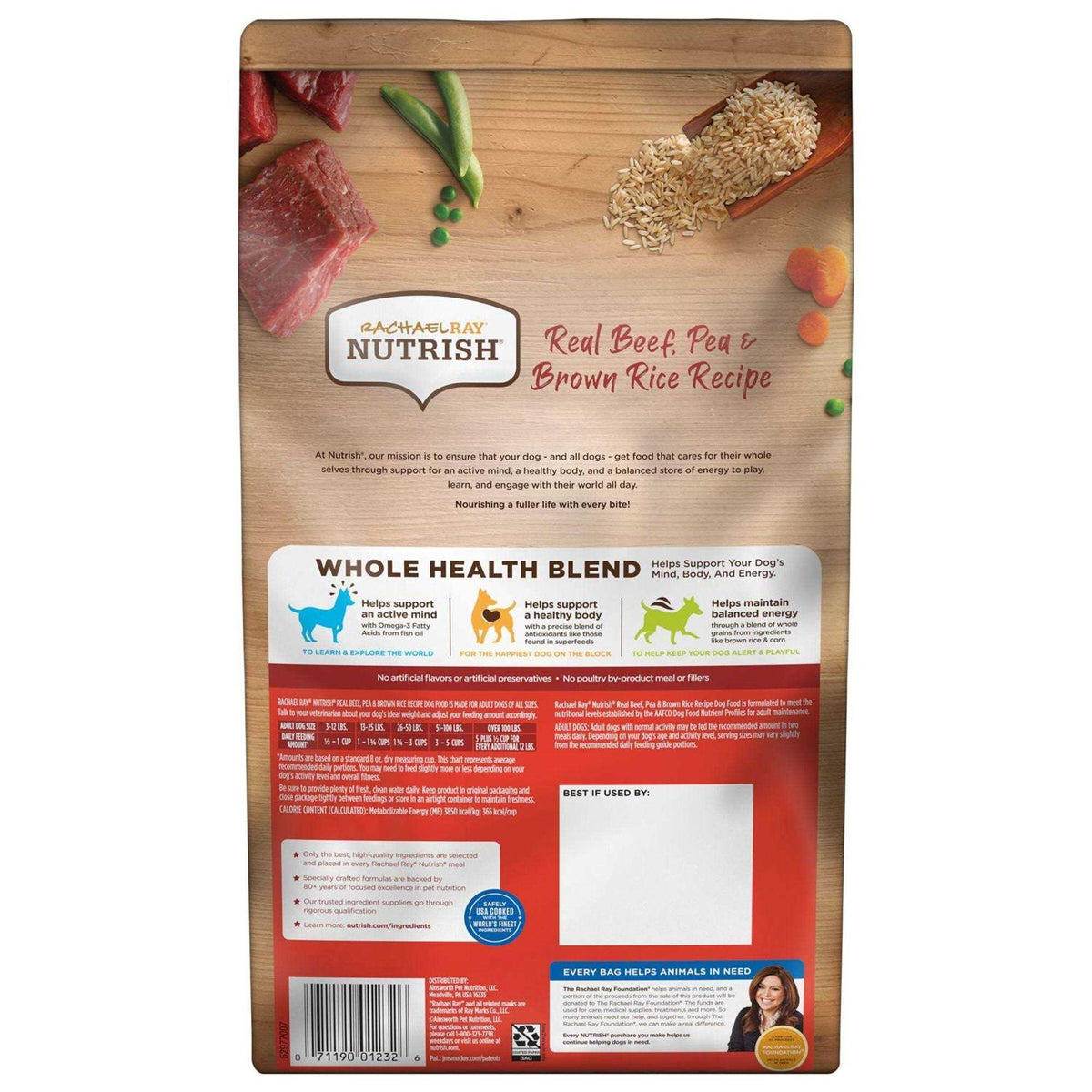 Real Beef Pea Brown Rice Recipe Dry Dog Food J33192