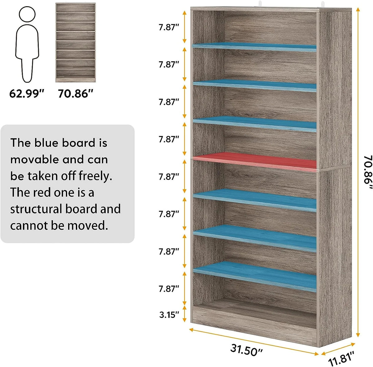 9 Tier Wood Shoe Cabinet M64142