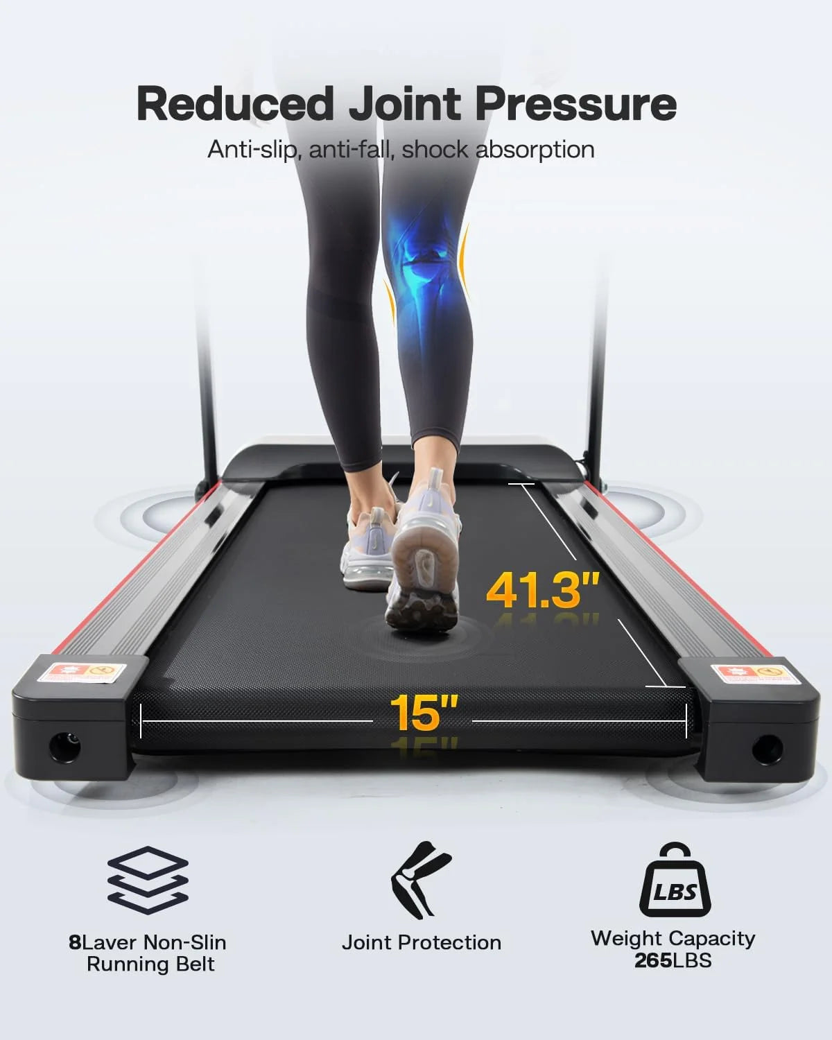 Foldable Treadmill with Incline and Bluetooth K243