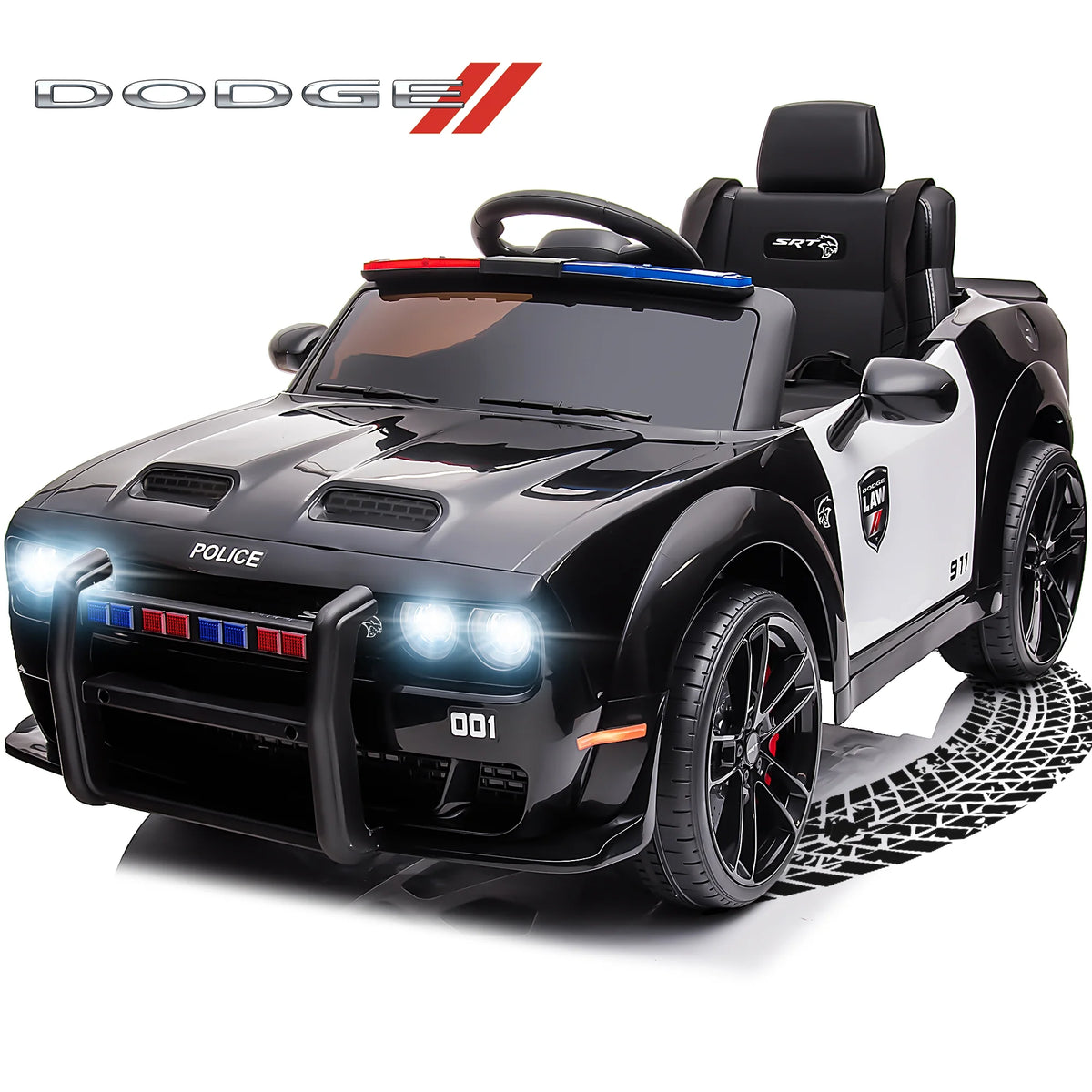 12 V Powered Ride On Car with Remote Control, Black T8439