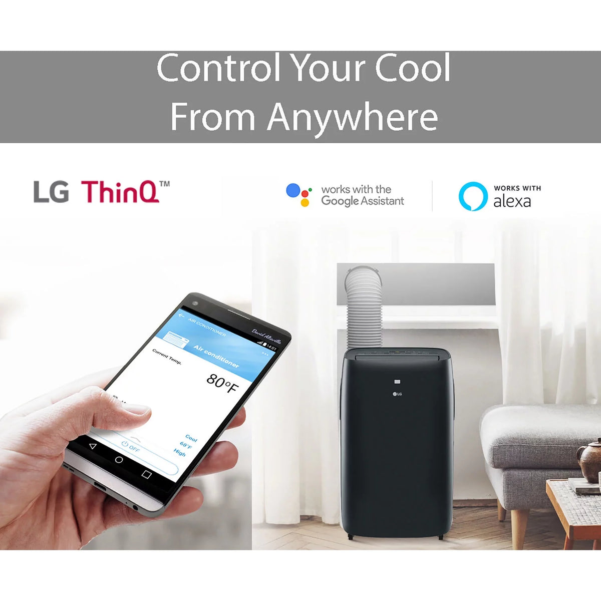 10,000 BTU Smart Wi-Fi Portable Air Conditioner J538702