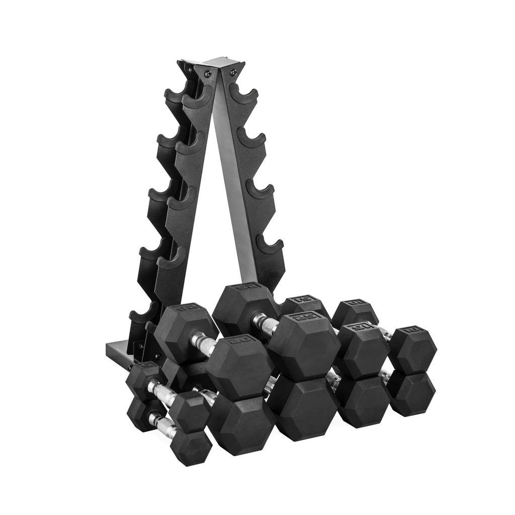 150 Lb. Rubber Hex Dumbbell Weight Set Y67081