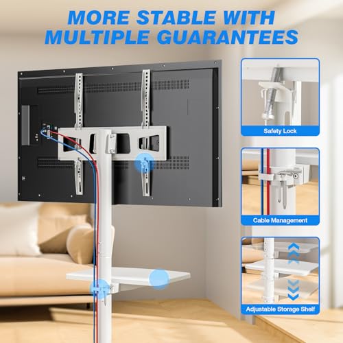 Rolling TV Stand with Shelf for 23-65 inch TVs X998