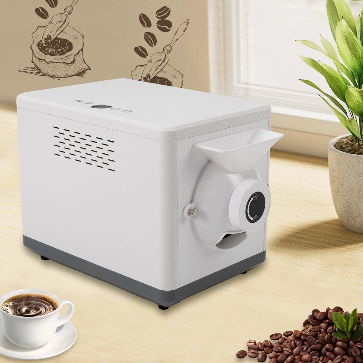 1000g 1000W Electric Coffee Bean Roaster Machine I9860