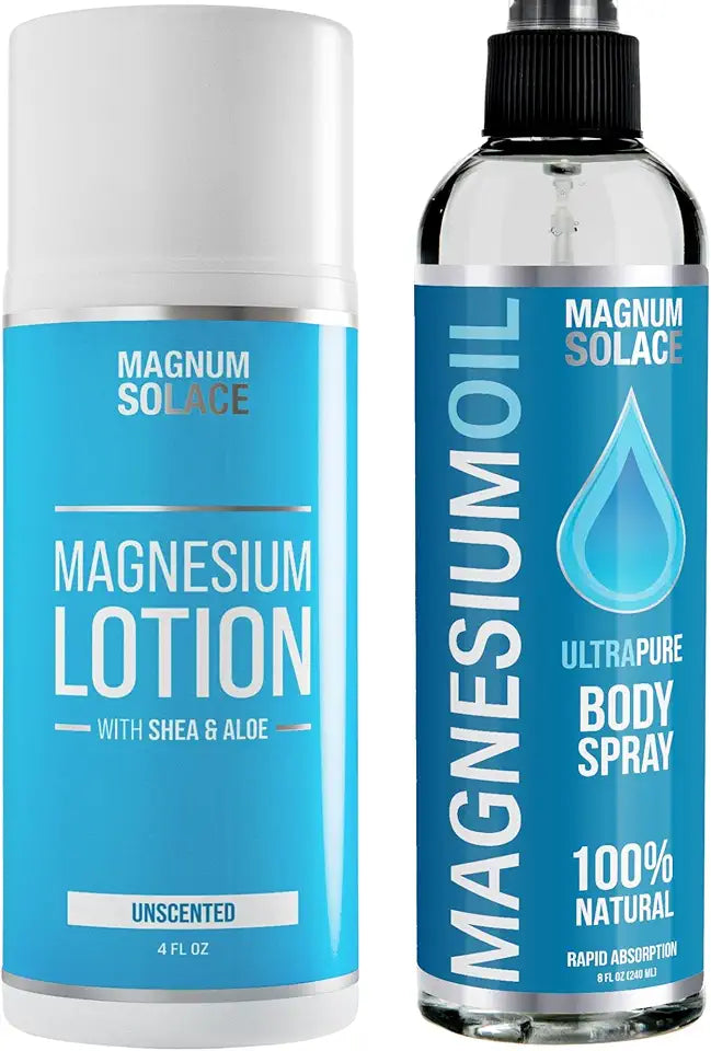 Magnesium Lotion and Magnesium Oil Spray 2 Item Bundle V499