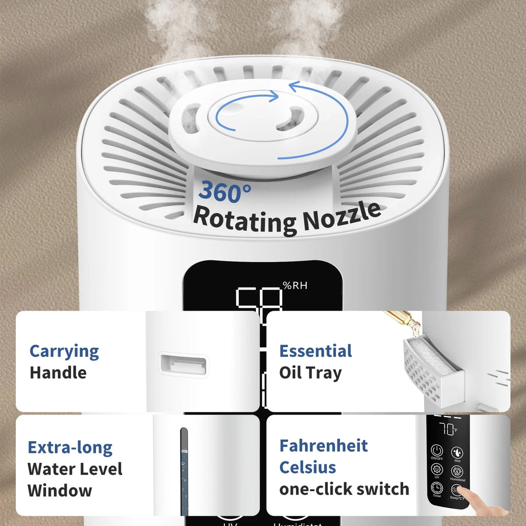 8L Top Fill Ultrasonic Floor Humidifier H787060