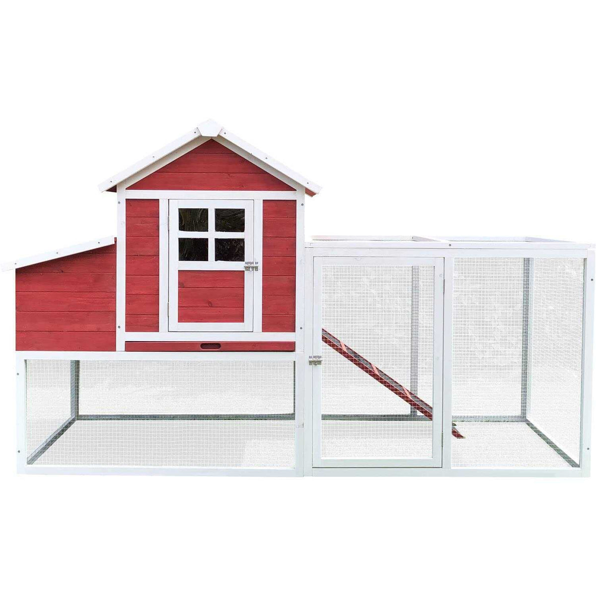 Elevated Wooden Chicken Coop with Ramp Nesting Box G8059