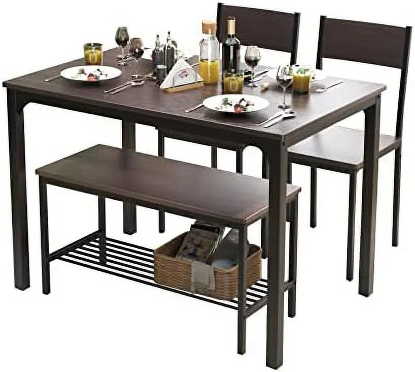4 Person Dining Table Set with 2 Chairs and 1 Bench G5572