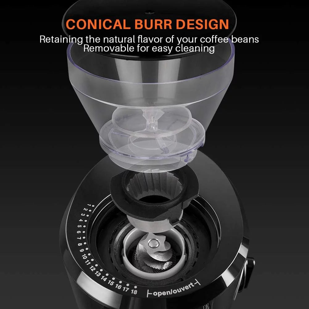 Automatic Conical Burr Coffee Grinder Black U19762