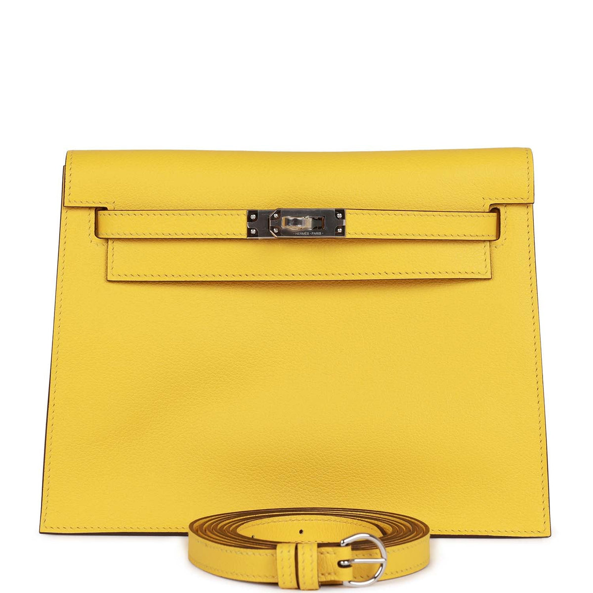 Lime Evercolor Palladium Hardware Handbag B442