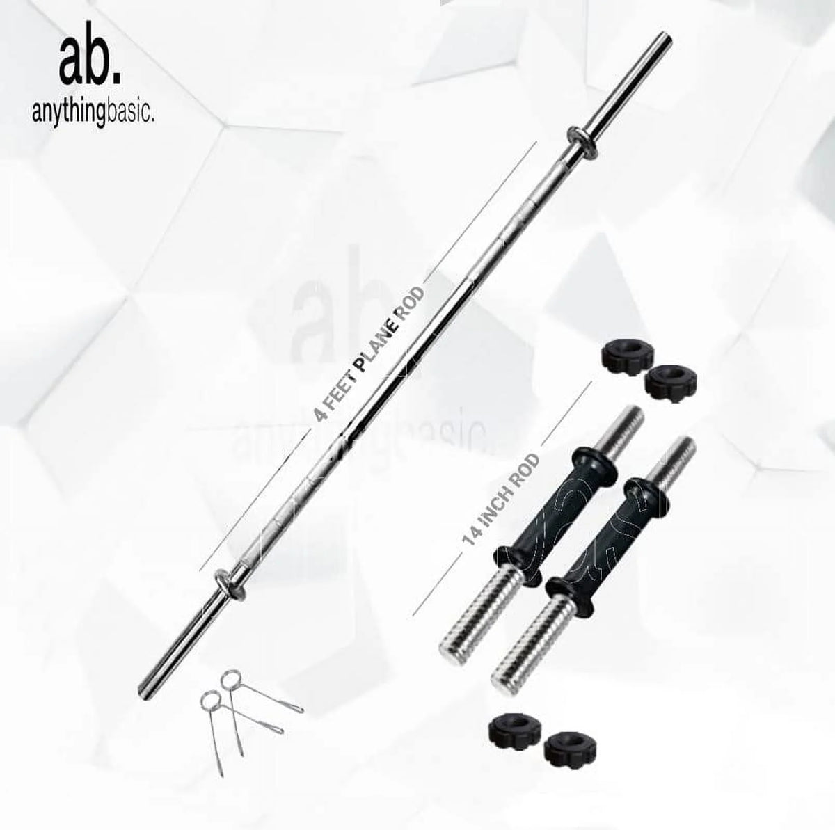 PVC 16 Kg Home Gym Set with Dumbbell Rods L360962