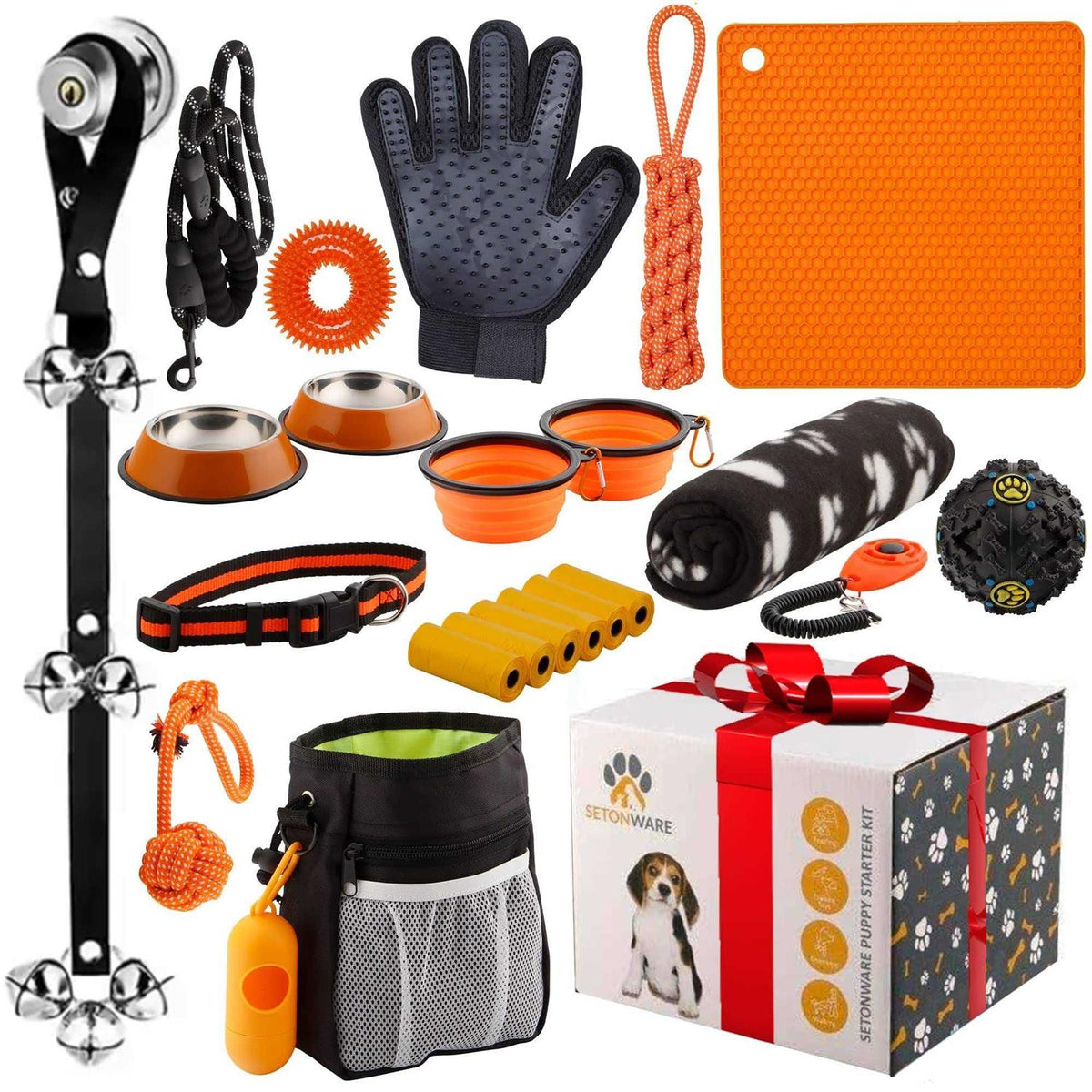 Puppy Starter Kit Dog Toys Dog Bed Blankets Grooming Tool D7003