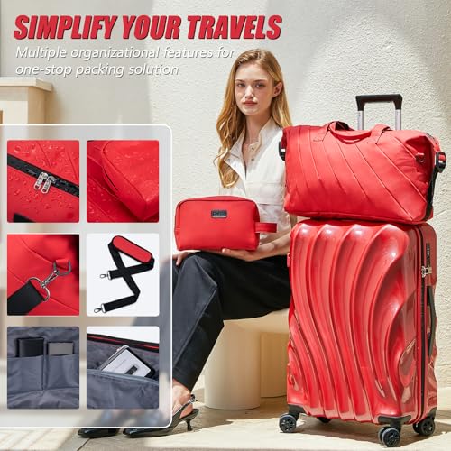 2-Piece ABS+PC Hardshell Carry On Luggage Set with TSA Lock Spinner Wheels Z2987
