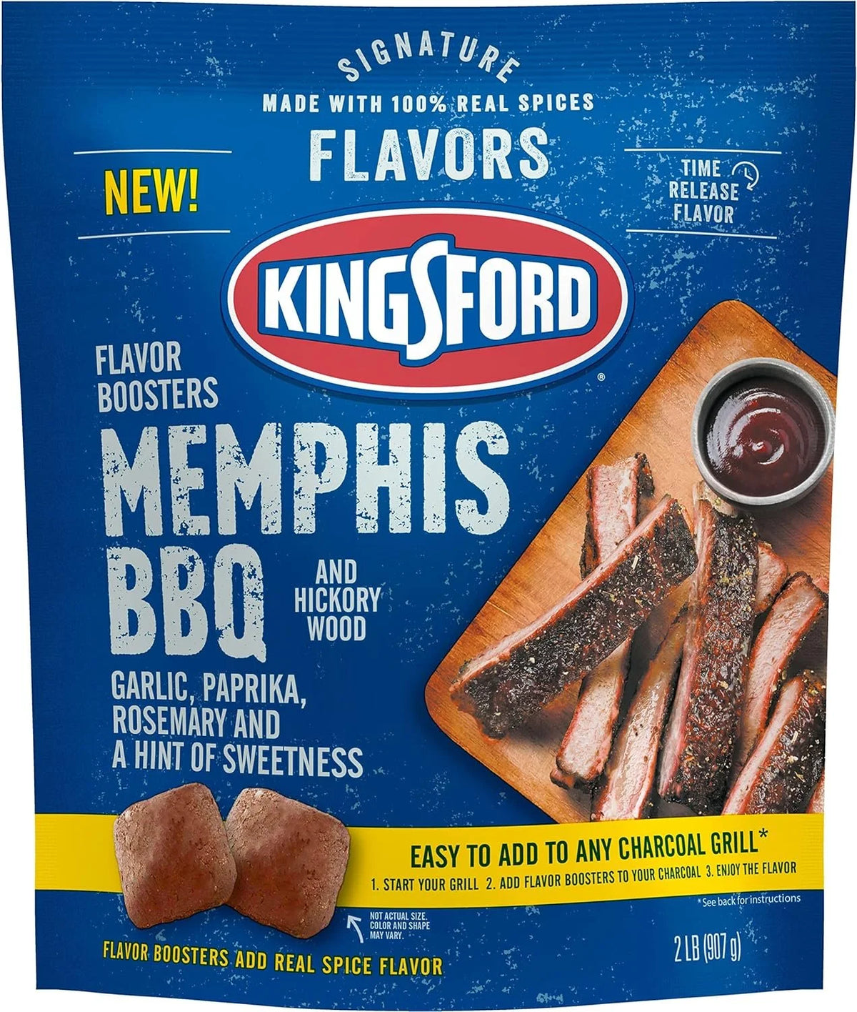 2 lb BBQ and Hickory Wood Flavor Boosters with Garlic, Paprika, Rosemary D97168