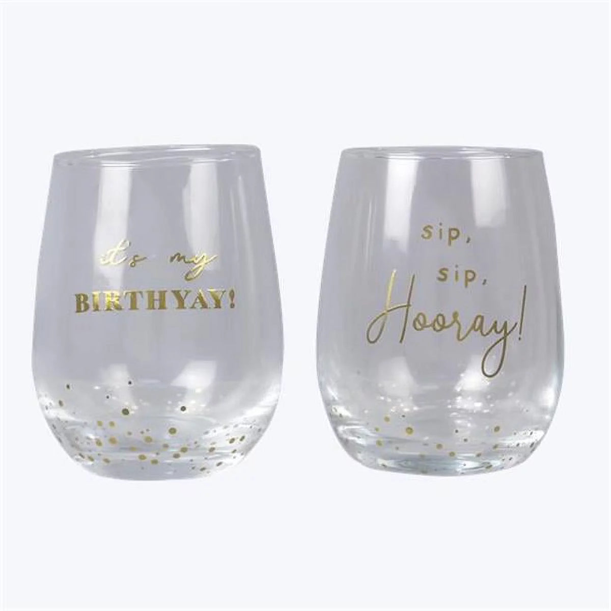 Birthday Wine Glass 2 Assorted Color H136