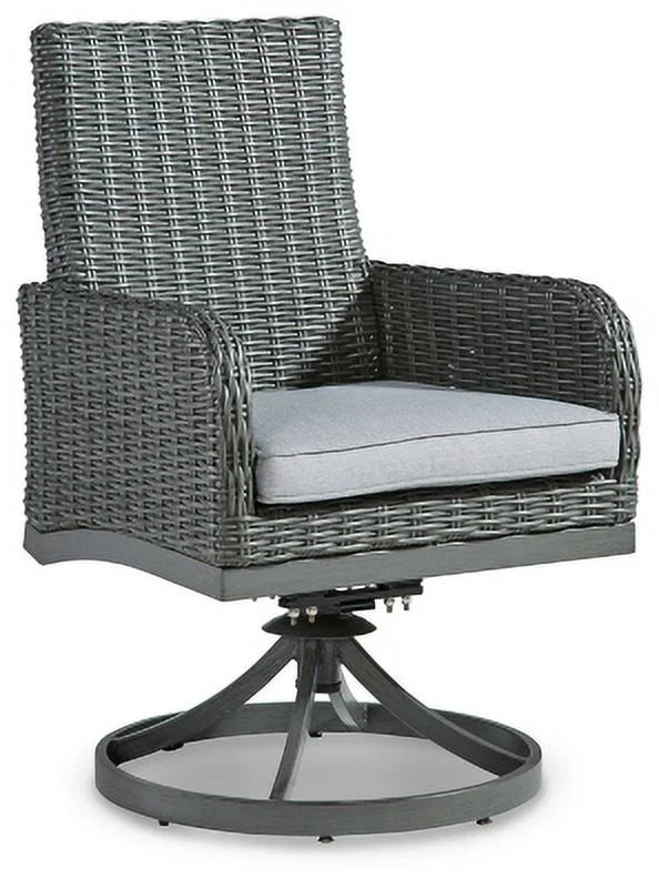 Gray Swivel Chair Set of 2 B34441