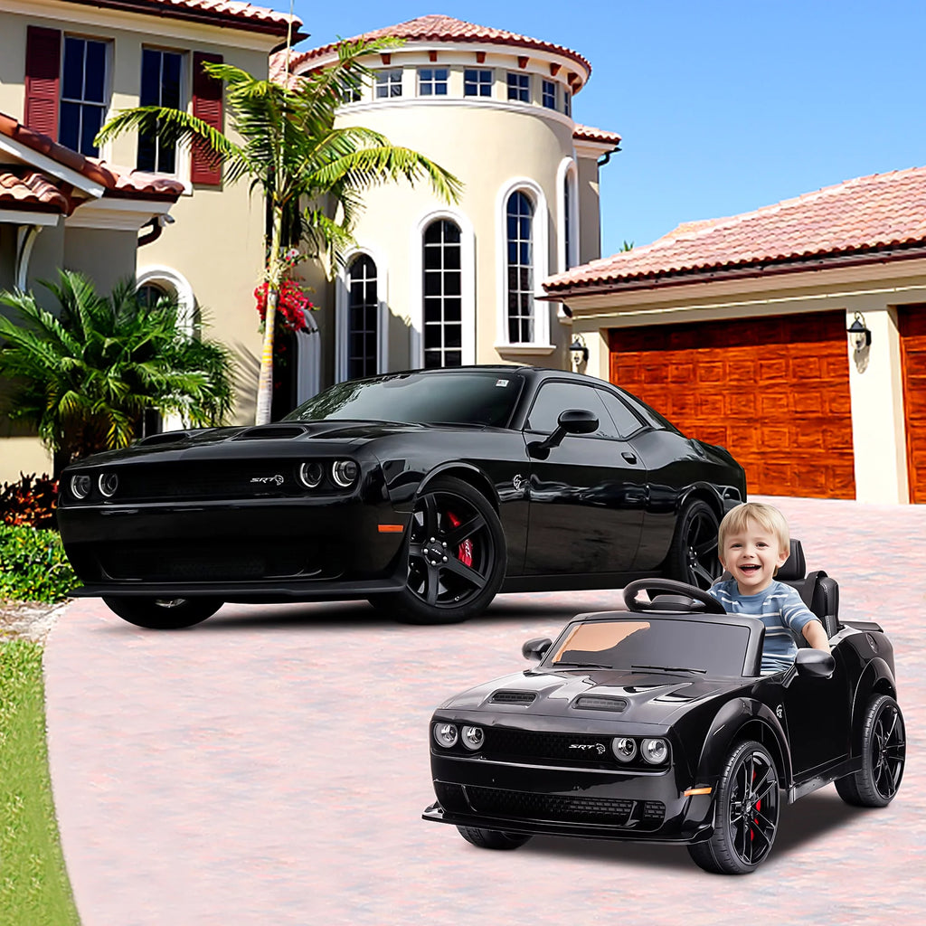 12 V Powered Ride On Car with Remote Control, Black T8439