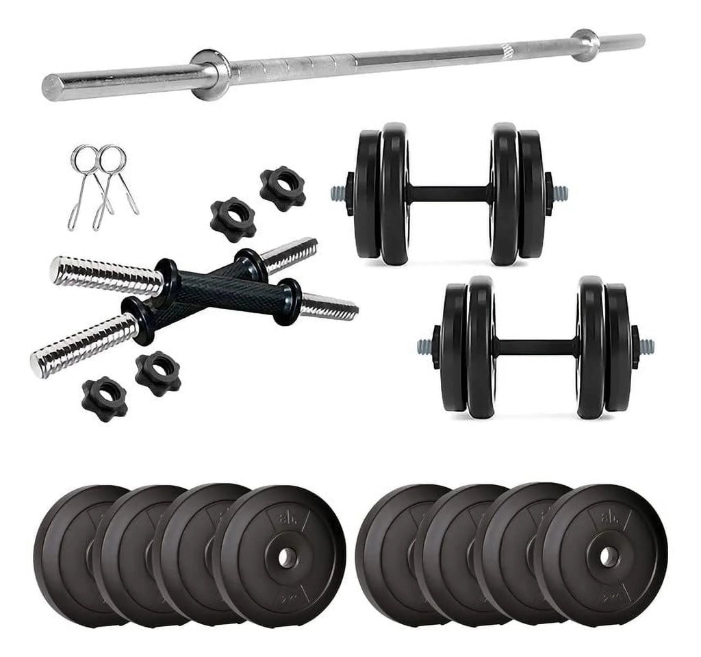 PVC 16 Kg Home Gym Set with Dumbbell Rods L360962