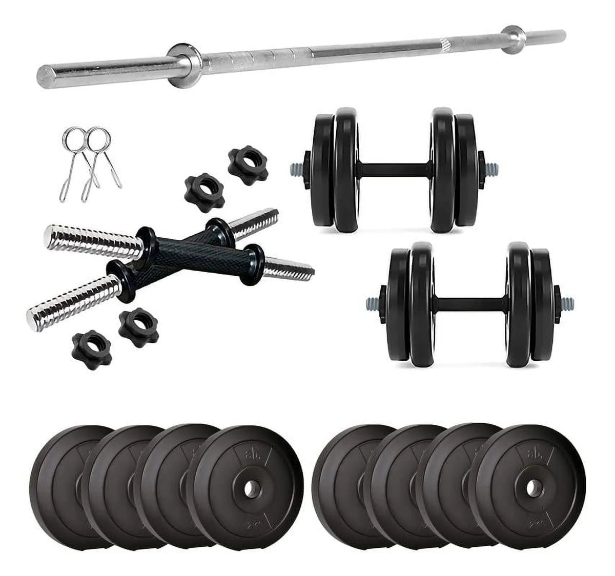 PVC 16 Kg Home Gym Set with Dumbbell Rods L360962