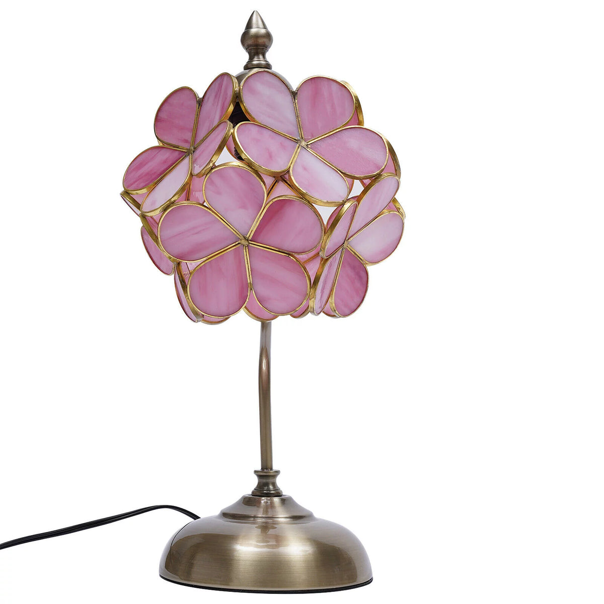Stained Glass Table Lamp with Petal Lampshade R62275