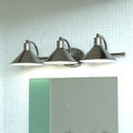 3-Light Dimmable Vanity Light Satin Nickel and Matte White I845617