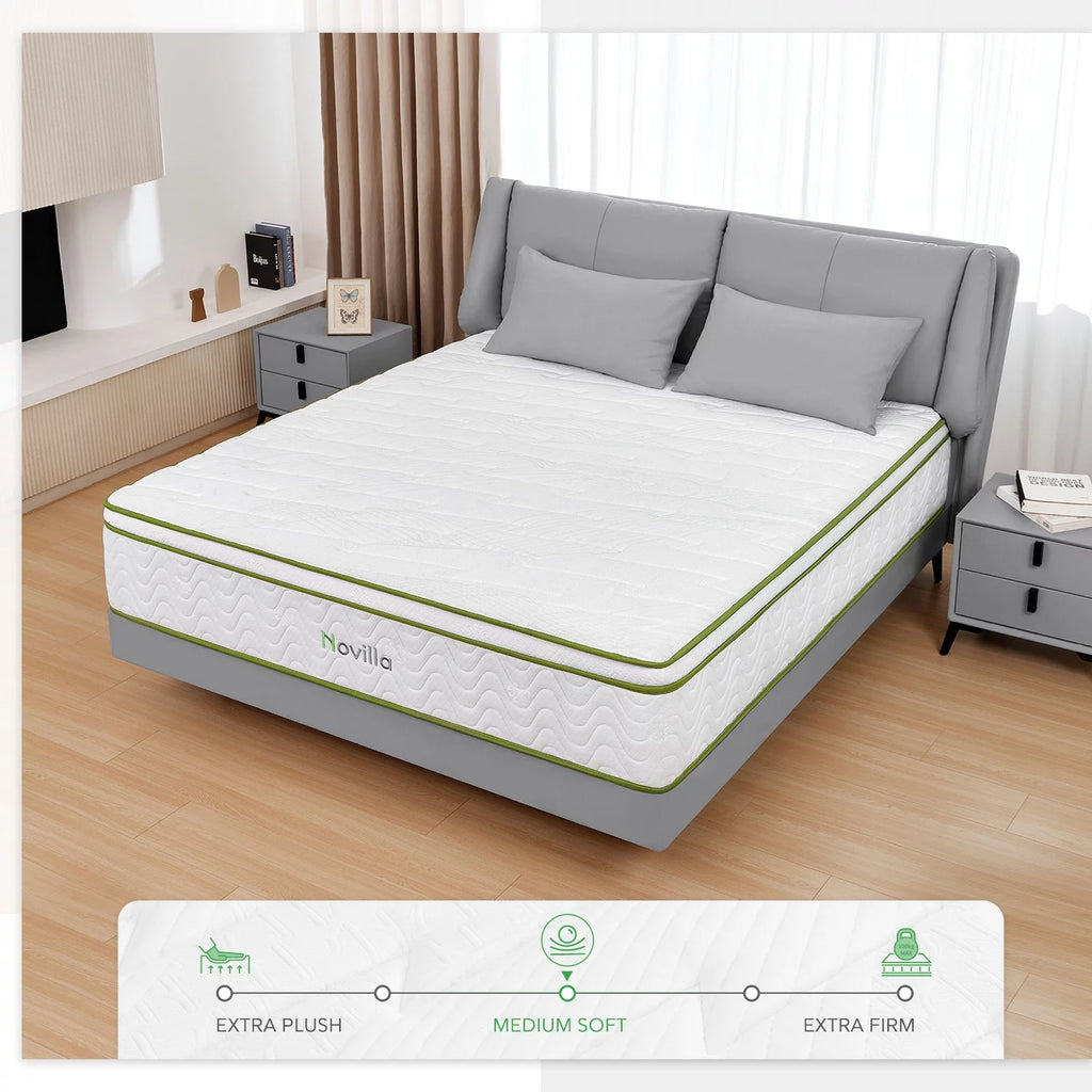 10'' Cooling Gel Memory Foam Pocket Spring Hybrid Mattress California King Size P717297
