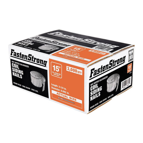 2-1/4 in. Galvanized Coil Siding Nails, 3000-Pack U602185