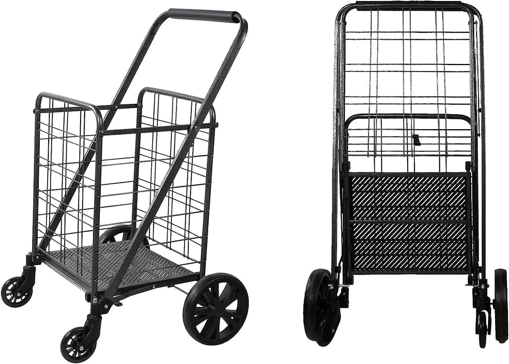 Folding Utility Cart with Swivel Wheels, 77lb Capacity Z5795