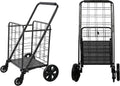 Folding Utility Cart with Swivel Wheels, 77lb Capacity Z5795