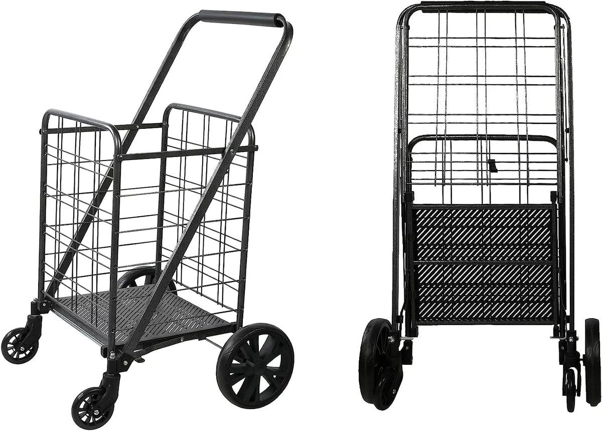 Folding Utility Cart with Swivel Wheels, 77lb Capacity Z5795