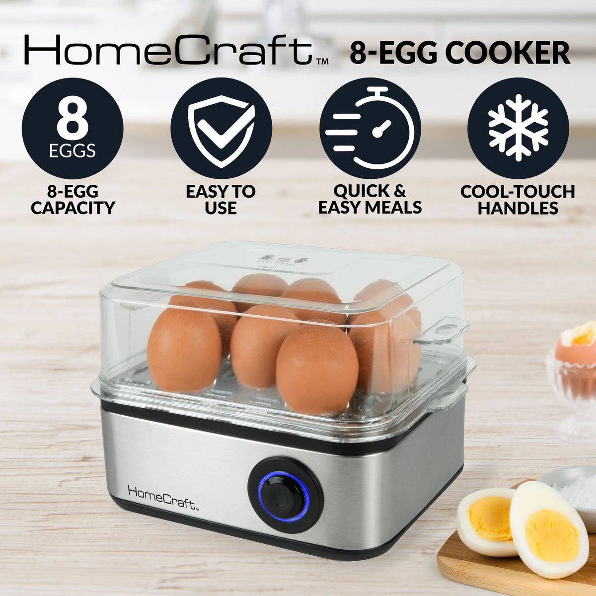 8-Egg Cooker with Buzzer M3812