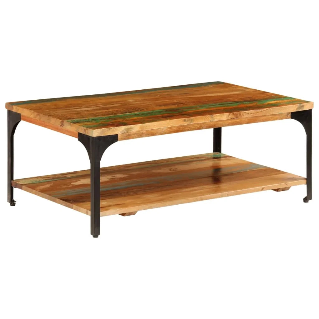 Coffee Table with Shelf Solid Reclaimed Wood Q6607