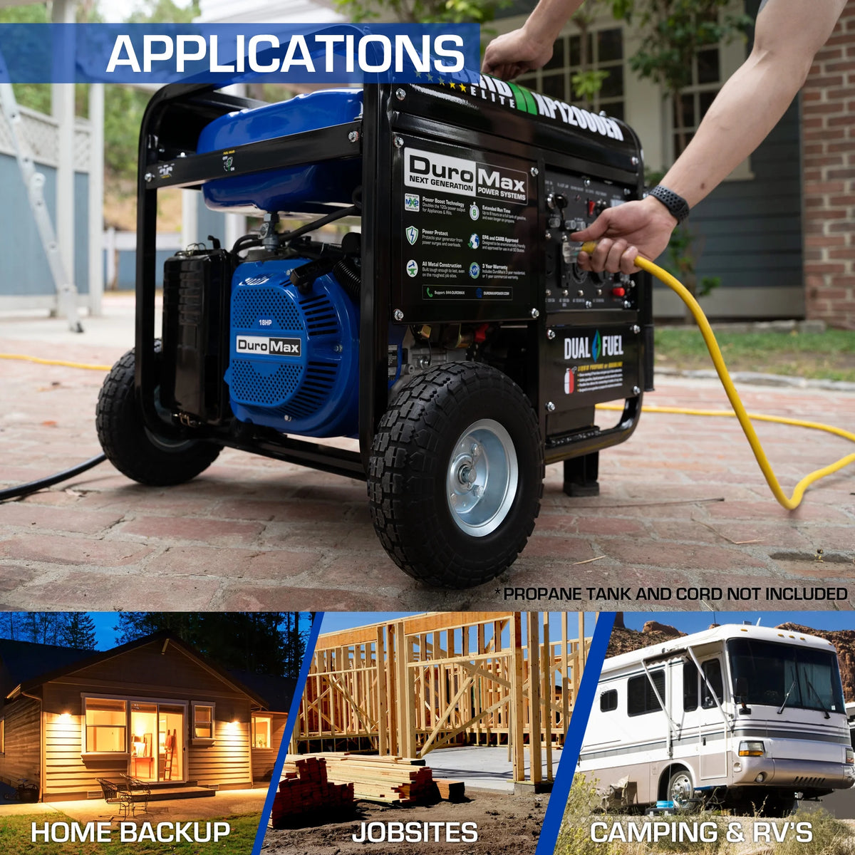 12,000 Watt Dual Fuel Portable Generator M193