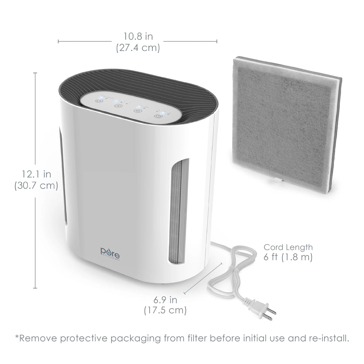 Medium-Large Room Air Purifier with True HEPA Filter A42590