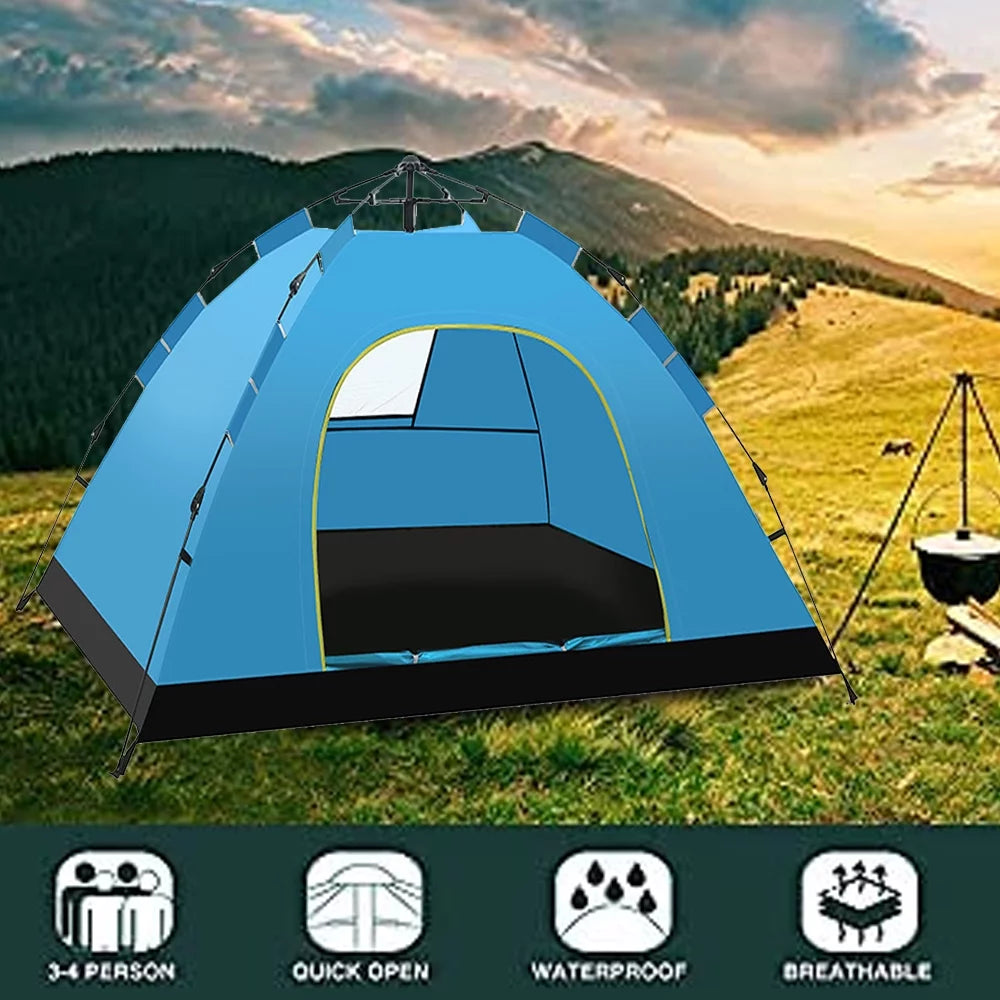 3 Person Waterproof Windproof Pop Up Camping Tent P1451