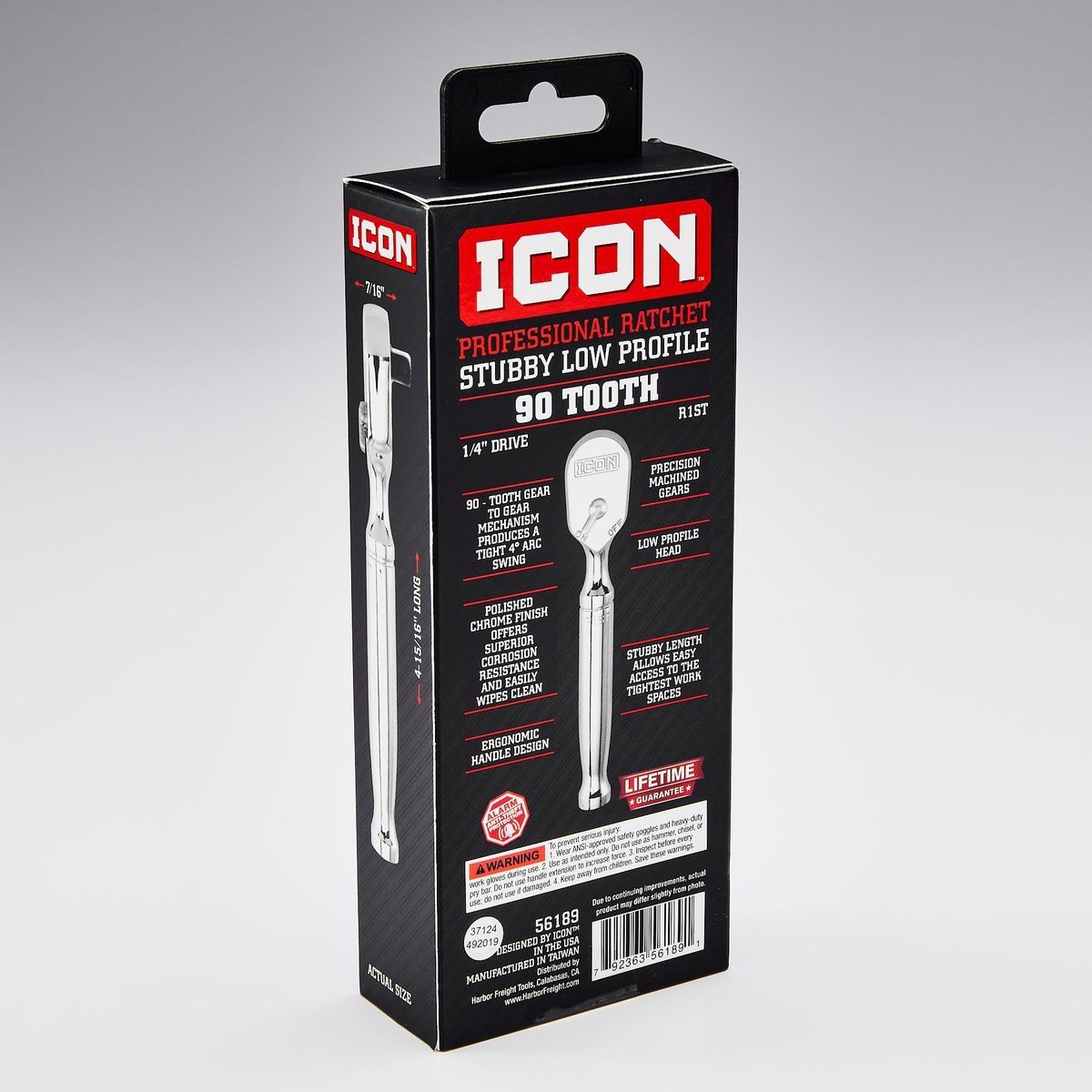 1/4 in. Drive Stubby Low-Profile Ratchet X80884