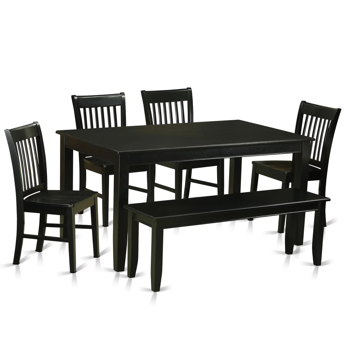 6 PC Dining Table and 4 Chairs and Bench Y500968