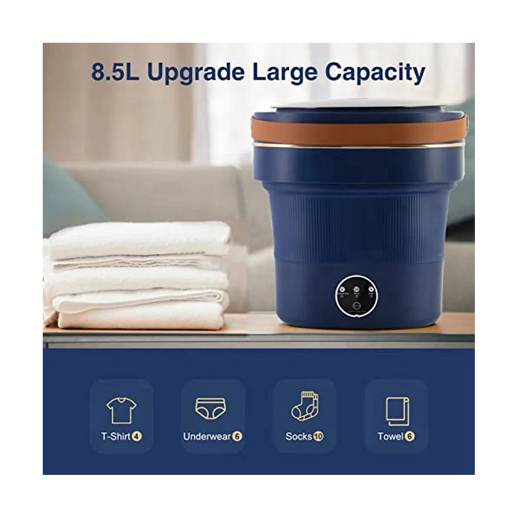 8.5L Foldable Mini Washing Machine with Drainer Basket K582