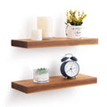 16 inch Solid Acacia Wood Floating Shelves Set of 2 Z80729