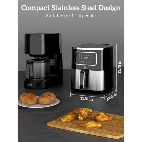 5.28 Quart Stainless Steel Digital Air Fryer Oven P880