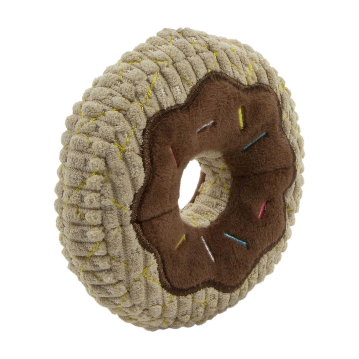 Donut Squeaky Plush Dog Toy C91738