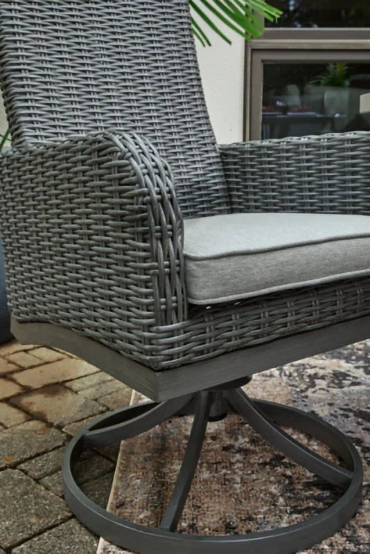 Gray Swivel Chair Set of 2 B34441