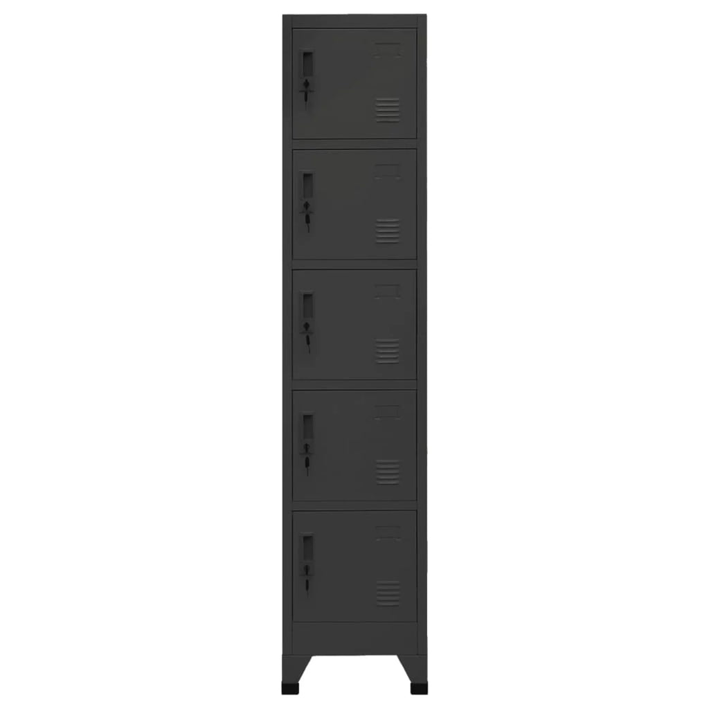 5 Lockable Doors Steel Locker Cabinet R81487