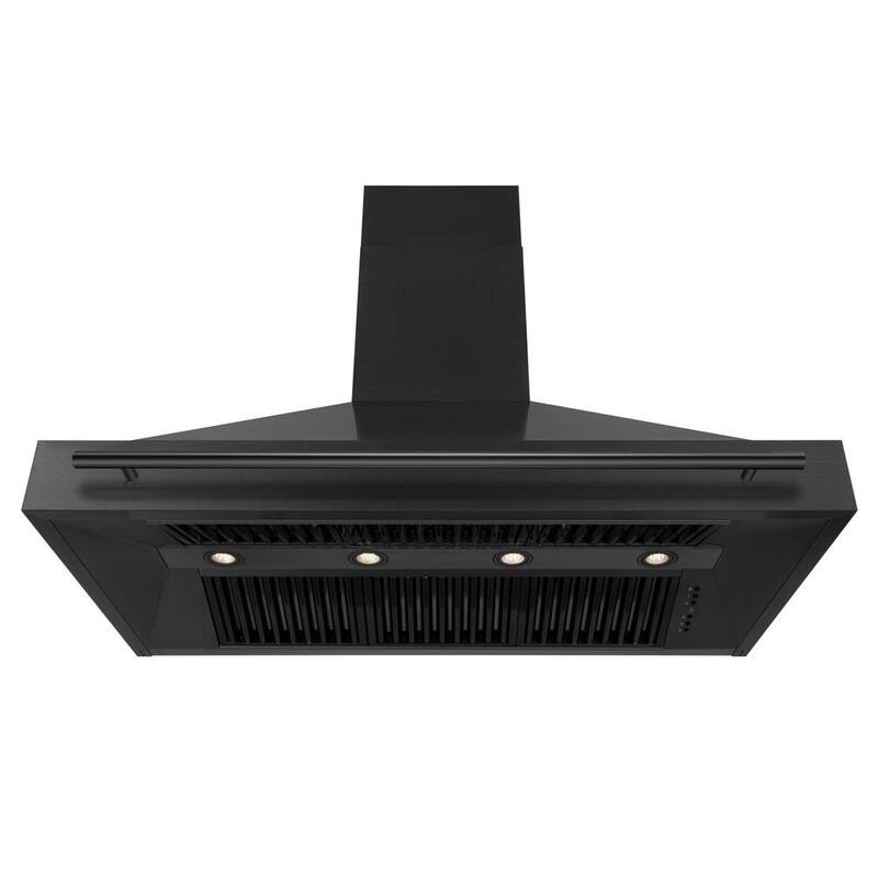 48 in. 700 CFM Ducted Wall Mount Range Hood in Black Stainless Steel G653